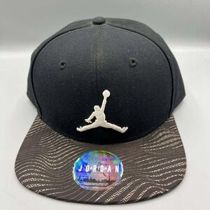 Air Jordan‎ Hat Men Black Embroidered Logo Jumpman Snap Back Cap